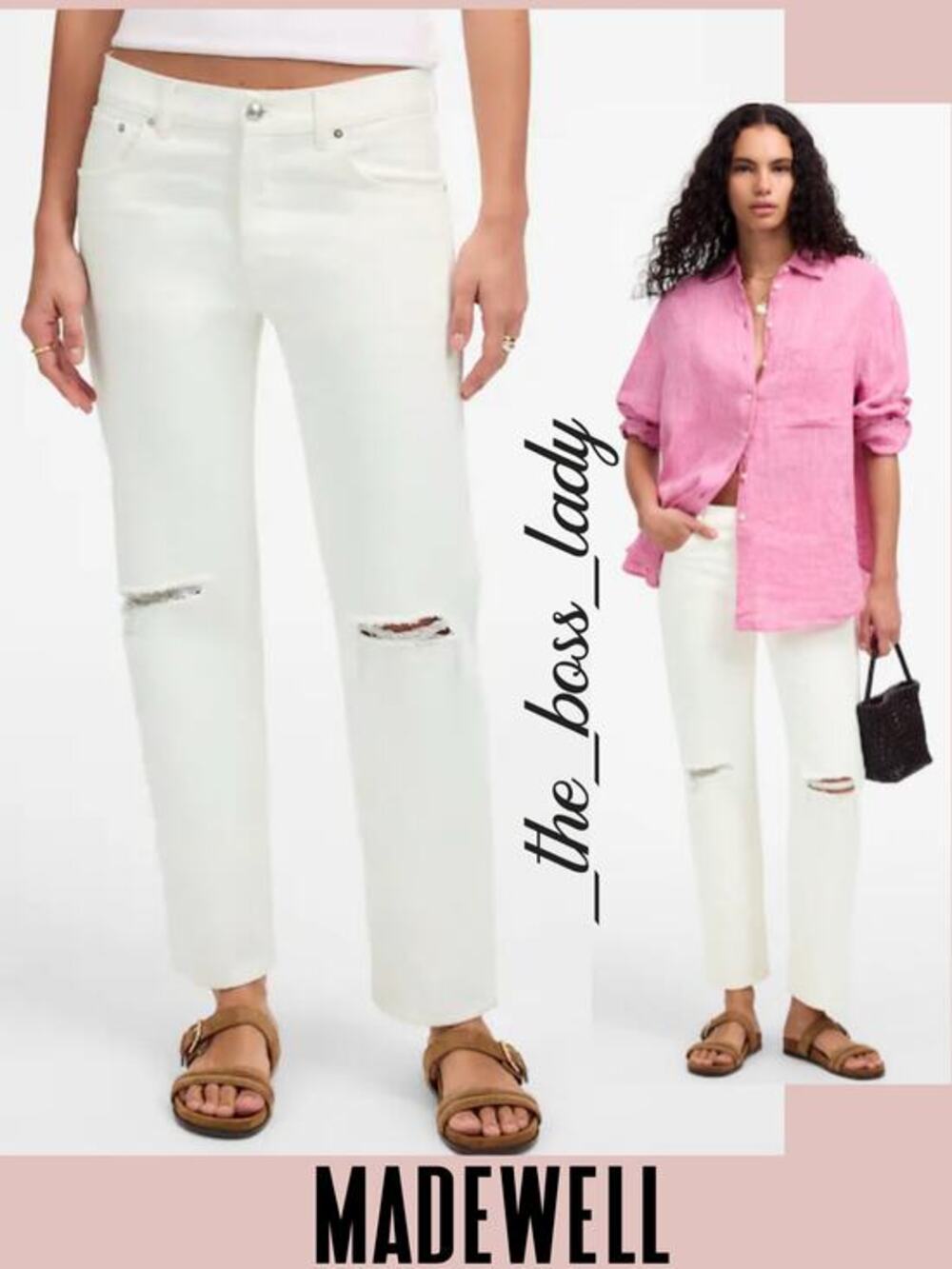 Madewell jeans straight crop denim cotton 26